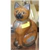 Image 1 : LARGE CARVED WOOD CAT