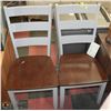 Image 1 : PAIR OF WOOD SIDECHAIRS