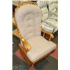 Image 1 : WOOD FRAMED GLIDER ROCKER CHAIR