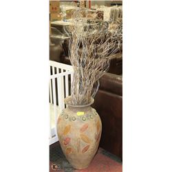 LARGE SHOWHOME VASE WITH BELL ENCRUSTED SWIRL
