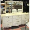 Image 1 : 9 DRAWER CHEST DRESSER (70"X20"X32") WITH MIRROR