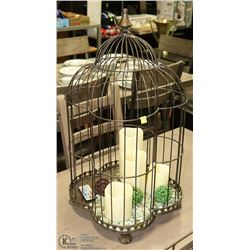 DECORATIVE BIRD CAGE SOLD WITH ELECTRIC CANDLES
