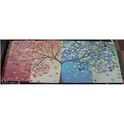SET OF 4 CANVAS FRAMED PRINTS (CREATES A TREE IN