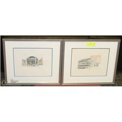 LOT OF 2 SIGNED FRAMED PAOLO CANAL ART