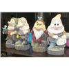Image 1 : SET OF 4 OF THE 7 DWARFS YARD ORNAMENTS, INCLUDES