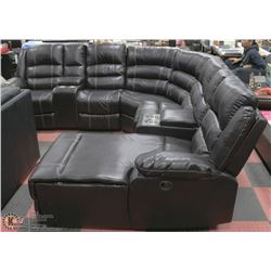 NEW BORDEAUX BLACK LEATHERETTE DELUXE DOUBLE