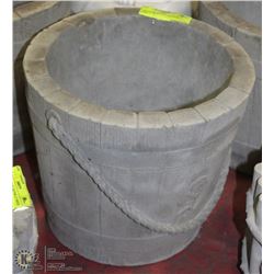 CONCRETE BUCKET PLANTER 11" WIDE