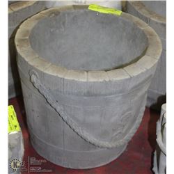 CONCRETE BUCKET PLANTER 11" WIDE