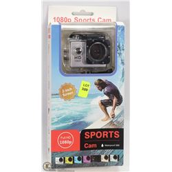 NEW 1080P SPORTS ACTION CAM WITH MOUNTS