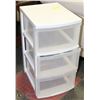 Image 1 : 3 DRAWER PLASTIC STORAGE BIN