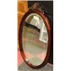 Image 1 : DECORATIVE WOOD FRAMED OVAL MIRROR