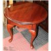 Image 1 : ROUND CHERRY COLOR END TABLE.