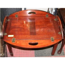 ESTATE SOLID WOOD DROP DOWN SERVING TRAY