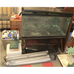 SALT WATER TANK-NEEDS CLEANING WITH EXTRA LIGHTS