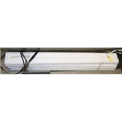 LOT OF 3 FLUORESCENT GARAGE LIGHTS.