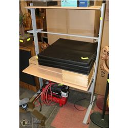 OFFICE DESK WITH WALL MOUNT SHELF