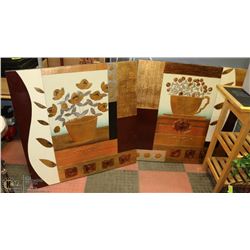 2 LARGE WALL ABSTRACT PICTURES