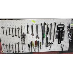 WALL PEGBOARD WITH TOOLS