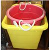 Image 1 : 2 YARD WORK TUBS WITH ROPE HANDLES