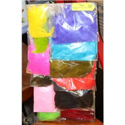 BOARD OF FLY TYING HACKLE & FEATHERS