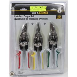 SET OF 3 AVIATION/TIN SNIPS NEW IN PACKAGE
