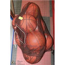 LOT OF 8 RAWLINGS BASKET BALLS T-F 100. SPORTS