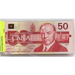 BANK OF CANADA 1988 $50 BANK NOTE-BIRD SERIES