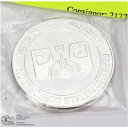 REPUBLIC METALS 1 TROY OUNCE SILVER COIN
