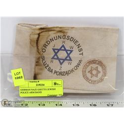 GERMAN NAZI GHETTO JEWISH POLICE ARM BAND