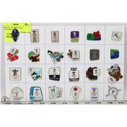 24 PINS OF  OLYMPICS 2010 COLLECTIBLES