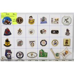24 PINS OF  OLD TIMERS HOCKEY COLLECTIBLES