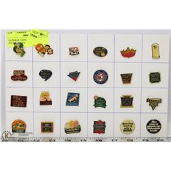 24 PINS OF  NOVELTY  COLLECTIBLES