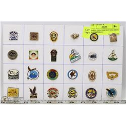 24 PINS OF NATIVE INUIT AND METIS COLLECTIBLES