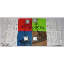 2014 COMPLETE SET OF $20 FINE SILVER COINS IN