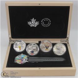 SET OF FOUR $20 2015 LOONEY TUNES TM FINE SILVER