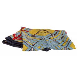 Hermes Yellow Multicolor Gener Peris Print Scarf