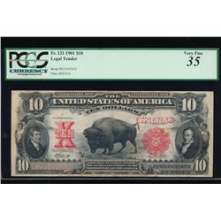 1901 $10 Bison Legal Tender Note PCGS 35