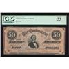 Image 1 : 1864 $50 Confederate States of America PCGS 53