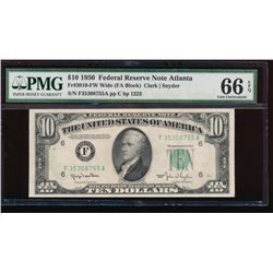 1950 $10 Atlanta Federal Reserve Note PMG 66EPQ