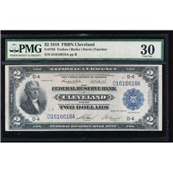 1918 $2 Cleveland Federal Reserve Bank Note PMG 30