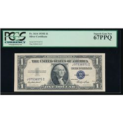 1935E $1 Silver Certificate PCGS 67PPQ