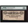 Image 1 : 1863 $2 North Carolina Obsolete Note PMG 64EPQ