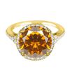 Image 1 : 14KT Yellow Gold 1.28ct Citrine and Diamond Ring