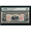 Image 1 : 1901 $10 Bison Legal Tender Note PMG 15