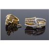 Image 3 : 18KT Two Tone Gold 0.85ctw Diamond Earrings