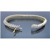 Image 2 : 14KT Two Tone Gold 3.80ctw Diamond Bracelet