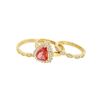 Image 1 : 14KT Yellow Gold 1.94ct Padparadscha Sapphire and Diamond Ring