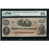 Image 1 : 1862-63 $100 Confederate States of America Note PMG 63