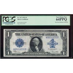 1923 $1 Silver Certificate PCGS 64PPQ