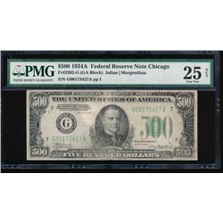 1934A $500 Chicago Federal Reserve Note PMG 25NET